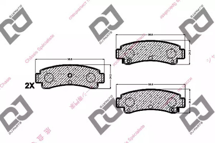 Комплект тормозных колодок DJ PARTS BP1462